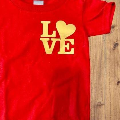 Valentine Day Shirt For Toddler, Red Love Shirt,..