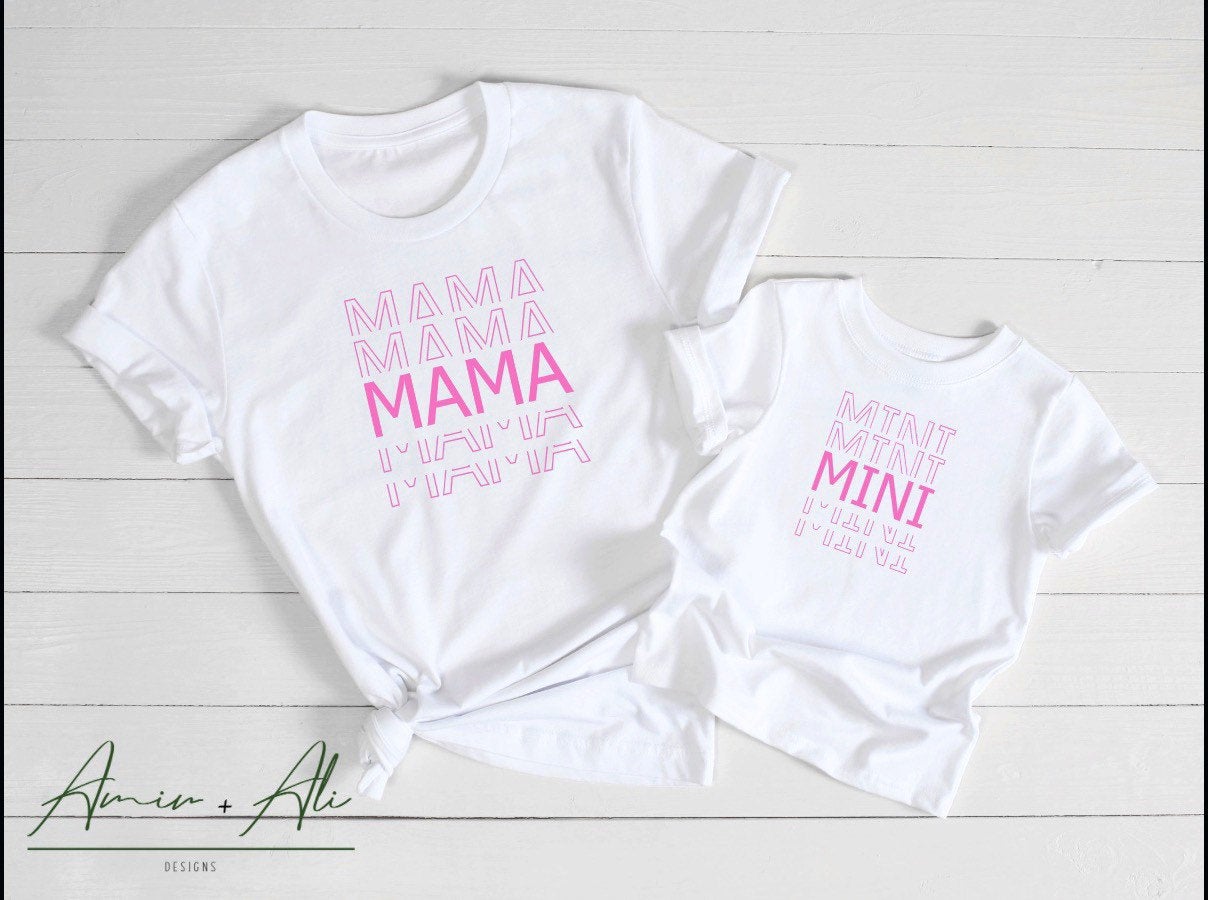 Matching Mom Shirts, Toddler Girl Clothes, Mama and Mini, Gift for toddler, Gift for mom, New Mom, Baby Shower Gift, Gender Reveal