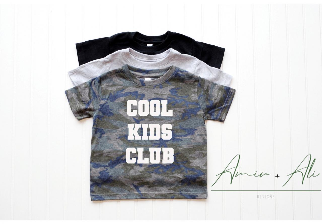 Cool Kids Club, Toddler Boy Shirt, Boy Birthday Gift, Toddler Boy Clothes, Graphic Shirt For Boys, Shirts For Siblings, Shirts For Boys, Boy