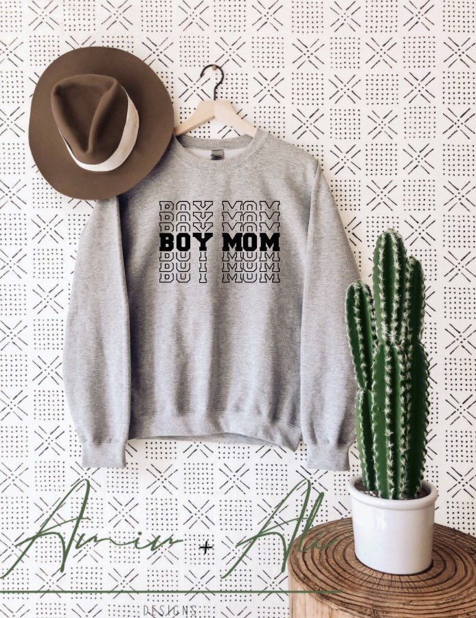 Boy mom crewneck sweatshirt on sale