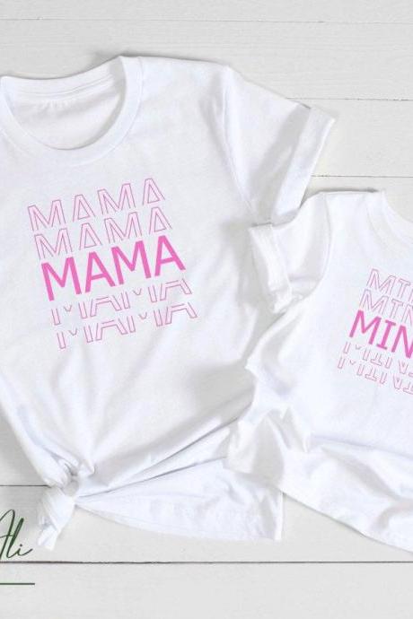 Matching Mom Shirts, Toddler Girl Clothes, Mama And Mini, Gift For Toddler, Gift For Mom, Mom, Baby Shower Gift, Gender Reveal