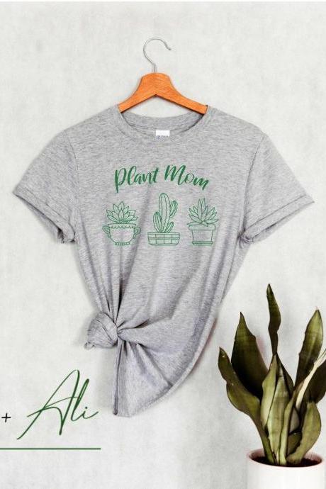 Plant mom shirt, plant lover gift, mom shirt, shirt for women sayings, gift for mom, plant hanger, plant stickers, plant lady gift, garden
